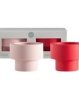 Cherry + Blush | Flipp small | Silicone Unbreakable Candle Holder Set - porter green | style + sustainability