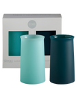mist + ink | stegg | silicone unbreakable highball glasses - porter green | style + sustainability