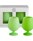 lime | stemm | silicone unbreakable wine glasses - porter green | style + sustainability