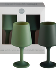 sage + olive | swepp | silicone unbreakable wine glasses - porter green | style + sustainability