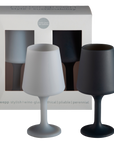 smoke + storm | swepp | silicone unbreakable wine glasses - porter green | style + sustainability