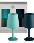 mist + ink | swepp | silicone unbreakable wine glasses - porter green | style + sustainability