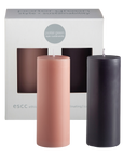 latte + donkey | escc small pillar candle | soy - blend unscented candles - porter green | style + sustainability