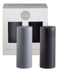 smoke + storm | escc small pillar candle | soy - blend unscented candles - porter green | style + sustainability