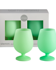 gerbera + leaf | stemm | silicone unbreakable wine glasses - porter green | style + sustainability