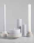 blanc + dove | escc dinner candle | soy - blend unscented candles - porter green | style + sustainability