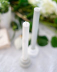 blanc + dove | escc dinner candle | soy - blend unscented candles - porter green | style + sustainability