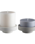 blanc + dove | escc large pillar candle | soy - blend unscented candles - porter green | style + sustainability