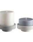 blanc + dove | escc large pillar candle | soy - blend unscented candles - porter green | style + sustainability
