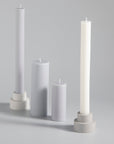 blanc + dove | escc medium pillar candle | soy - blend unscented candles - porter green | style + sustainability