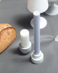 blanc + dove | escc small pillar candle | soy - blend unscented candles - porter green | style + sustainability