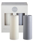 blanc + dove | escc small pillar candle | soy - blend unscented candles - porter green | style + sustainability