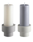 blanc + dove | escc small pillar candle | soy - blend unscented candles - porter green | style + sustainability
