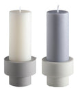 blanc + dove | escc small pillar candle | soy - blend unscented candles - porter green | style + sustainability