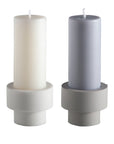 blanc + dove | escc small pillar candle | soy - blend unscented candles - porter green | style + sustainability