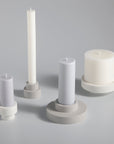 blanc + dove | escc small pillar candle | soy - blend unscented candles - porter green | style + sustainability