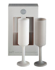 blanc + dove | seff | silicone unbreakable champagne flute - porter green | style + sustainability