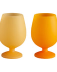 buttermilk + sunflower | stemm | silicone unbreakable wine glasses - porter green | style + sustainability
