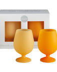 buttermilk + sunflower | stemm | silicone unbreakable wine glasses - porter green | style + sustainability