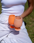 cantaloupe + tangelo | stemm | silicone unbreakable wine glasses - porter green | style + sustainability