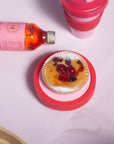 cherry + blush | ciss | unbreakable silicone coasters - porter green | style + sustainability