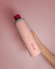cherry + blush | driss | insulated stainless steel water bottle - porter green | style + sustainability