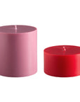cherry + blush | escc large pillar candle | soy - blend unscented candles - porter green | style + sustainability