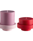 cherry + blush | escc large pillar candle | soy - blend unscented candles - porter green | style + sustainability