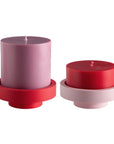 cherry + blush | escc large pillar candle | soy - blend unscented candles - porter green | style + sustainability