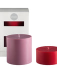 cherry + blush | escc large pillar candle | soy - blend unscented candles - porter green | style + sustainability