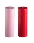 cherry + blush | escc medium pillar candle | soy - blend unscented candles - porter green | style + sustainability