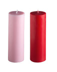 cherry + blush | escc medium pillar candle | soy - blend unscented candles - porter green | style + sustainability