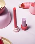 cherry + blush | escc small pillar candle | soy - blend unscented candles - porter green | style + sustainability