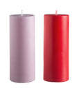 cherry + blush | escc small pillar candle | soy - blend unscented candles - porter green | style + sustainability