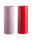 cherry + blush | escc small pillar candle | soy - blend unscented candles - porter green | style + sustainability