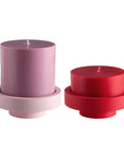 Cherry + Blush | Flipp large | Silicone Unbreakable Candle Holder Set - porter green | style + sustainability