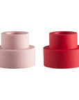 Cherry + Blush | Flipp small | Silicone Unbreakable Candle Holder Set - porter green | style + sustainability