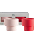 Cherry + Blush | Flipp small | Silicone Unbreakable Candle Holder Set - porter green | style + sustainability