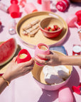cherry + blush | privv | vegan leather waterproof picnic rug - porter green | style + sustainability