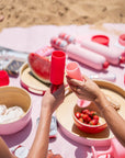 cherry + blush | seff | silicone unbreakable champagne flute - porter green | style + sustainability