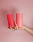 cherry + blush | stegg | silicone unbreakable highball glasses - porter green | style + sustainability