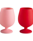 cherry + blush | stemm | silicone unbreakable wine glasses - porter green | style + sustainability
