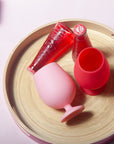 cherry + blush | stemm | silicone unbreakable wine glasses - porter green | style + sustainability