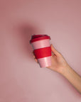 cherry + blush | urbb | biodegradable bamboo coffee cup - porter green | style + sustainability