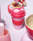 cherry + blush | urbb | biodegradable bamboo coffee cup - porter green | style + sustainability