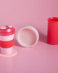 cherry + blush | urbb | biodegradable bamboo coffee cup - porter green | style + sustainability