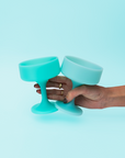 pavone | mecc | unbreakable silicone cocktail coupes | porter green, coupe cocktail glass, coupe glass, coloured cocktail glasses, unbreakable cocktail glasses, cocktail glasses australia