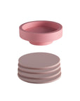 flamingo + lotus | ciss | unbreakable silicone coasters - porter green | style + sustainability