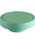 gerbera + leaf | ciss | unbreakable silicone coasters - porter green | style + sustainability