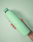 gerbera + leaf | driss | insulated stainless steel water bottle - porter green | style + sustainability
